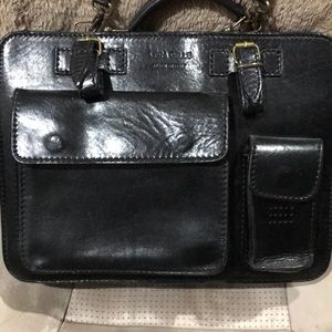 Vintage leather Vera Pelle bag crossbody briefcase